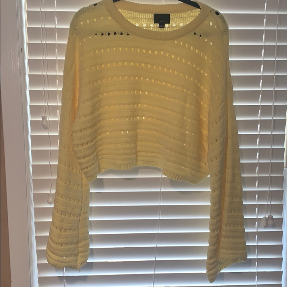 Yellow cropped sweater